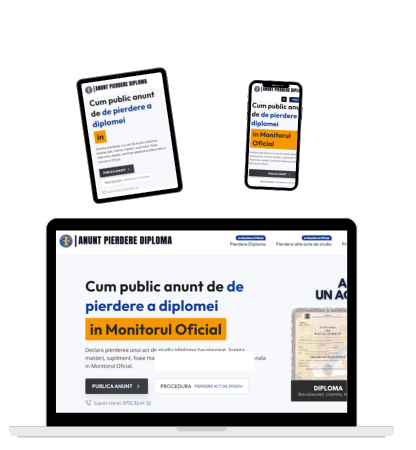 diploma pierduta monitorul oficial